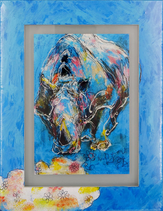 ※sold※【北村直登】オリジナルペイントフレーム|25589|自由に生きるサイ|