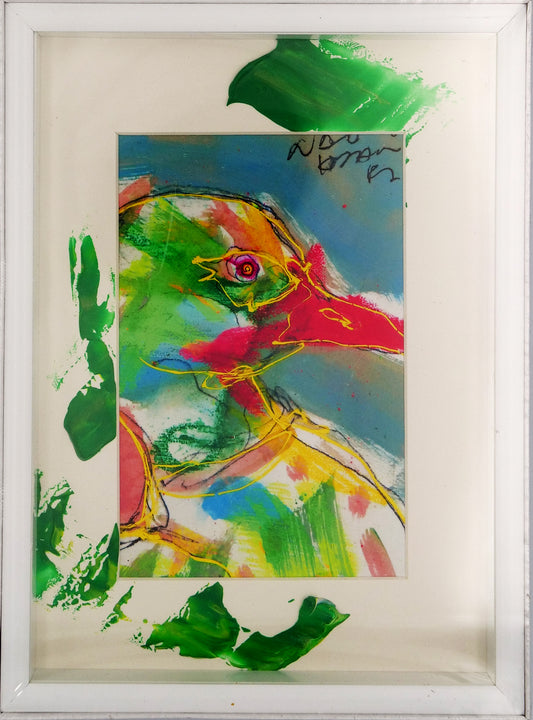 【北村直登】BOXフレーム|ポストカード入り|鳥2