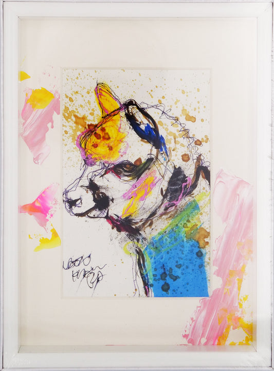 【北村直登】BOXフレーム|ポストカード入り|アルパカ?