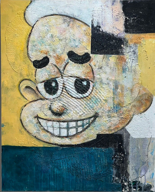 「白いニットの男の子」 山脇モル