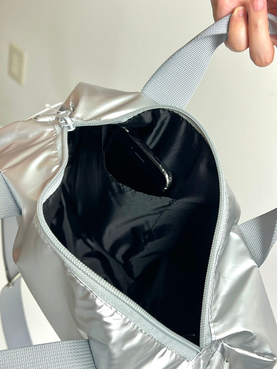 【LOQI】MINI WEEKENDER/Metallic Silver/WE.SI/MI