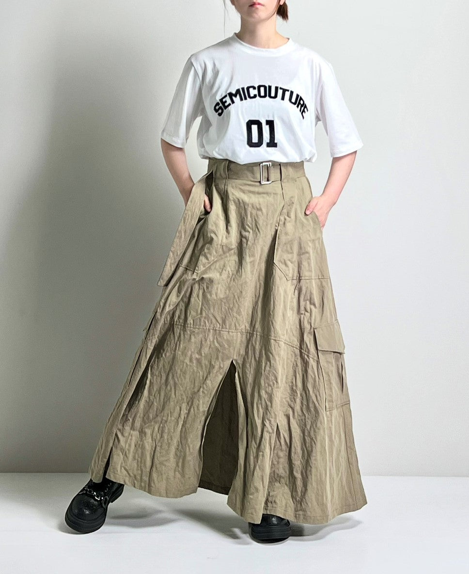 【SEMICOUTURE】ロゴカットソー(ホワイト)
