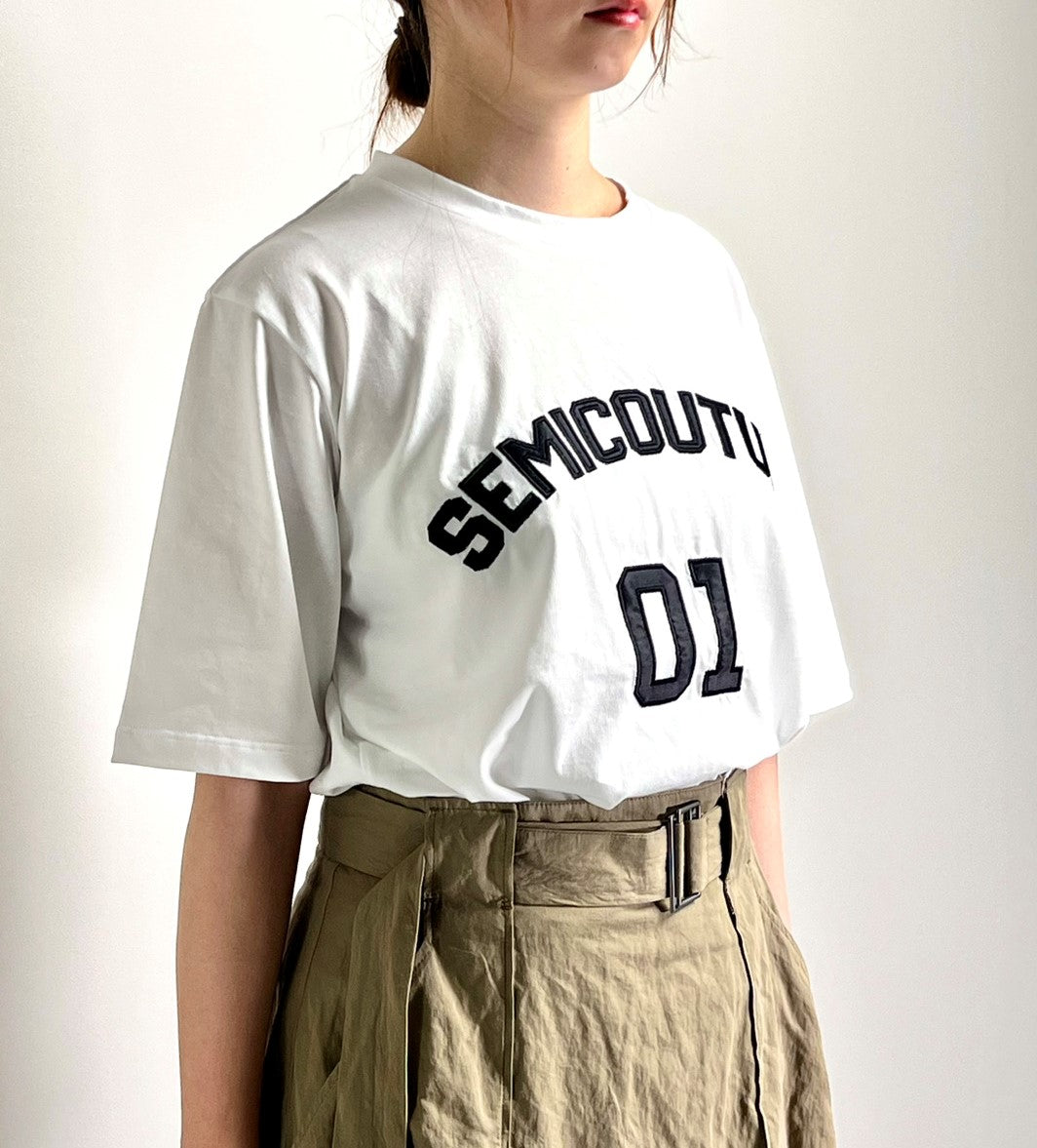 【SEMICOUTURE】ロゴカットソー(ホワイト)