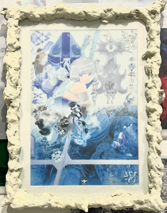 「菌星人の侵略/Blue crusaders」 ポスター 山下慎