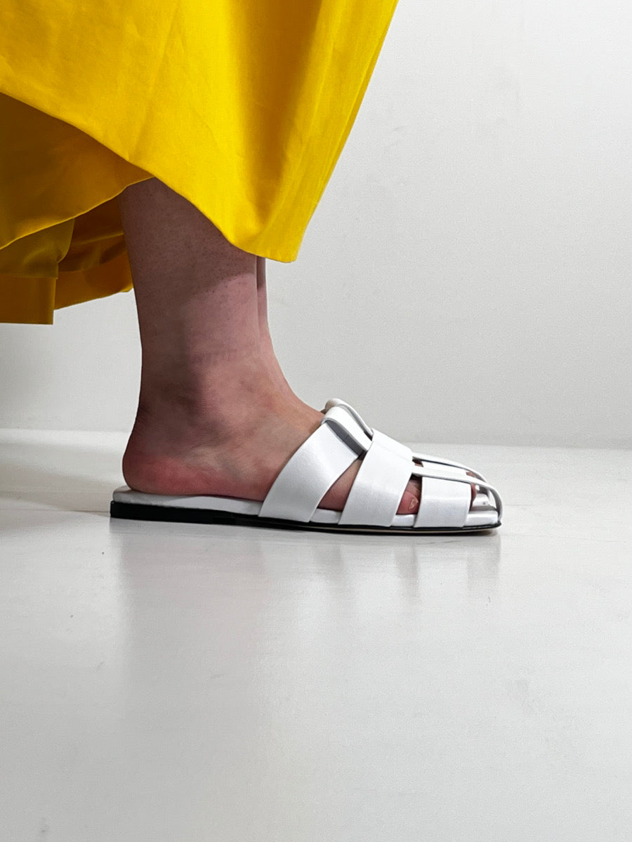 【LIVIANA CONTI】ナッパレザーミュール(ホワイト)