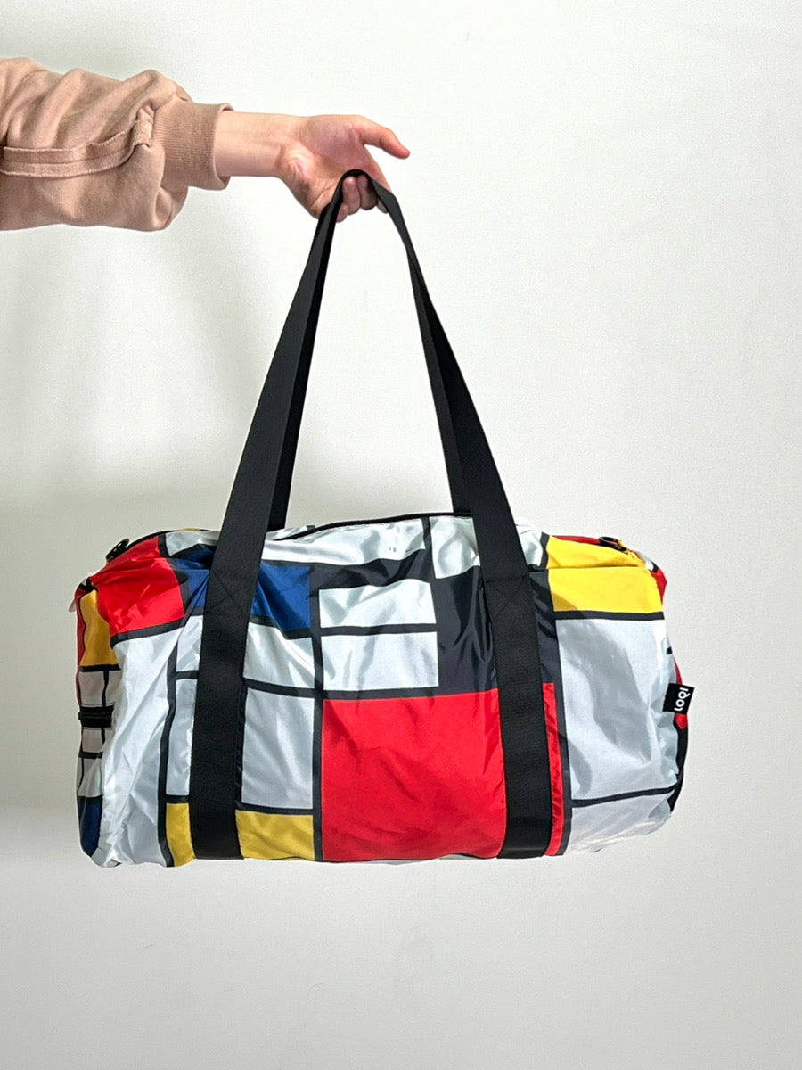 【LOQI】MUSEUM Collection PIET MONDRIAN Composition with Red,Yellow,Blue an Black Recycled Weekender WE.PM.CO