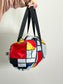 【LOQI】MUSEUM Collection PIET MONDRIAN Composition with Red,Yellow,Blue an Black Recycled Weekender WE.PM.CO