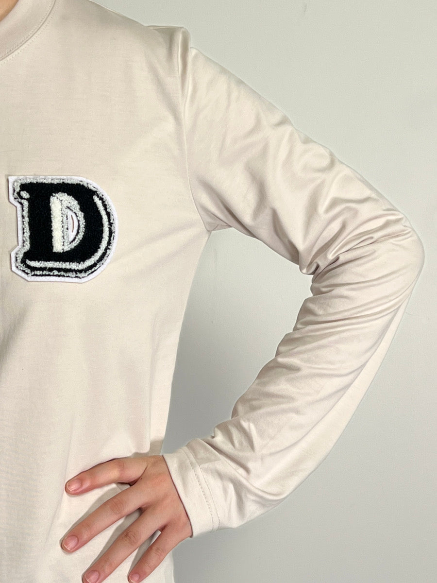 【DOUBLE STANDARD CLOTHING】DワッペンTシャツ（グレージュ）