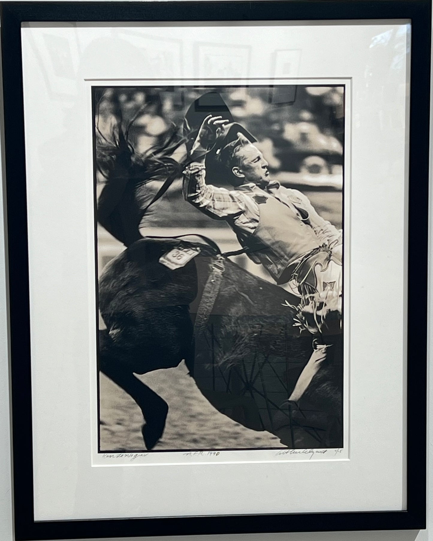 RO-004【Holding on, Bucking Bronco, 1989】Arthur Elgort