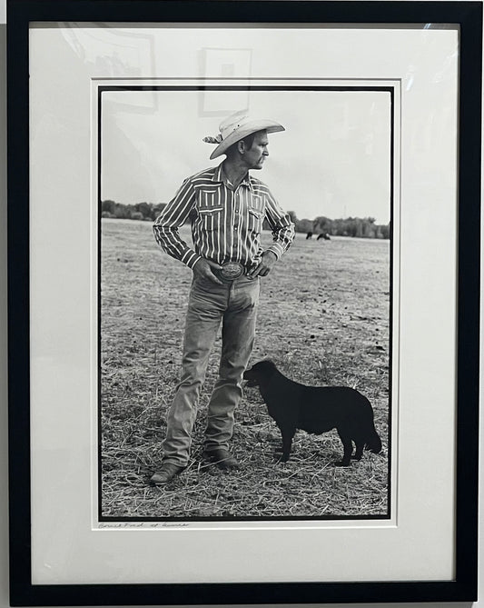 RO-026【Bruce Ford and dog, Kersey, Colorade, 1992】Arthur Elgort